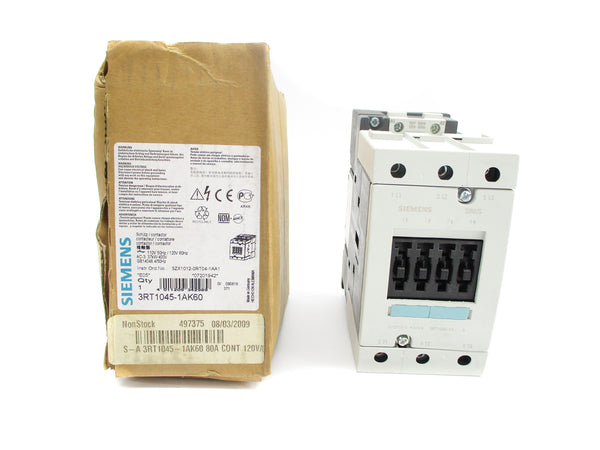 SIEMENS 3RT1045-1AK60 110/120V NSMP