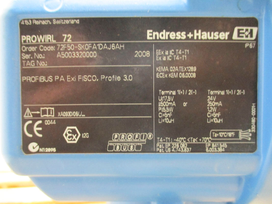 ENDRESS+HAUSER 72F50-SK0FA1DAJ6AH 24V NSNP