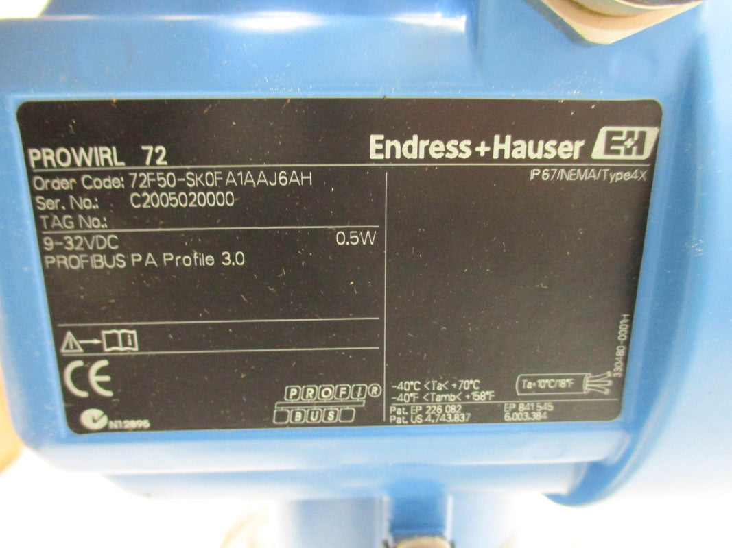 ENDRESS+HAUSER 72F50-SK0FA1AAJ6AH 9-32VDC NSMP