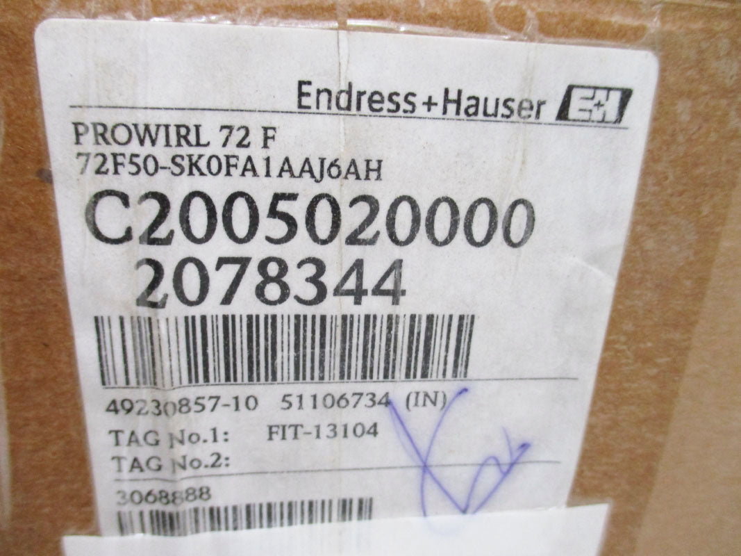 ENDRESS+HAUSER 72F50-SK0FA1AAJ6AH 9-32VDC NSMP