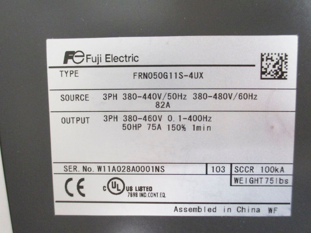 FUJI ELECTRIC FRN050G11S-4UX 380-440V 82A NSNP