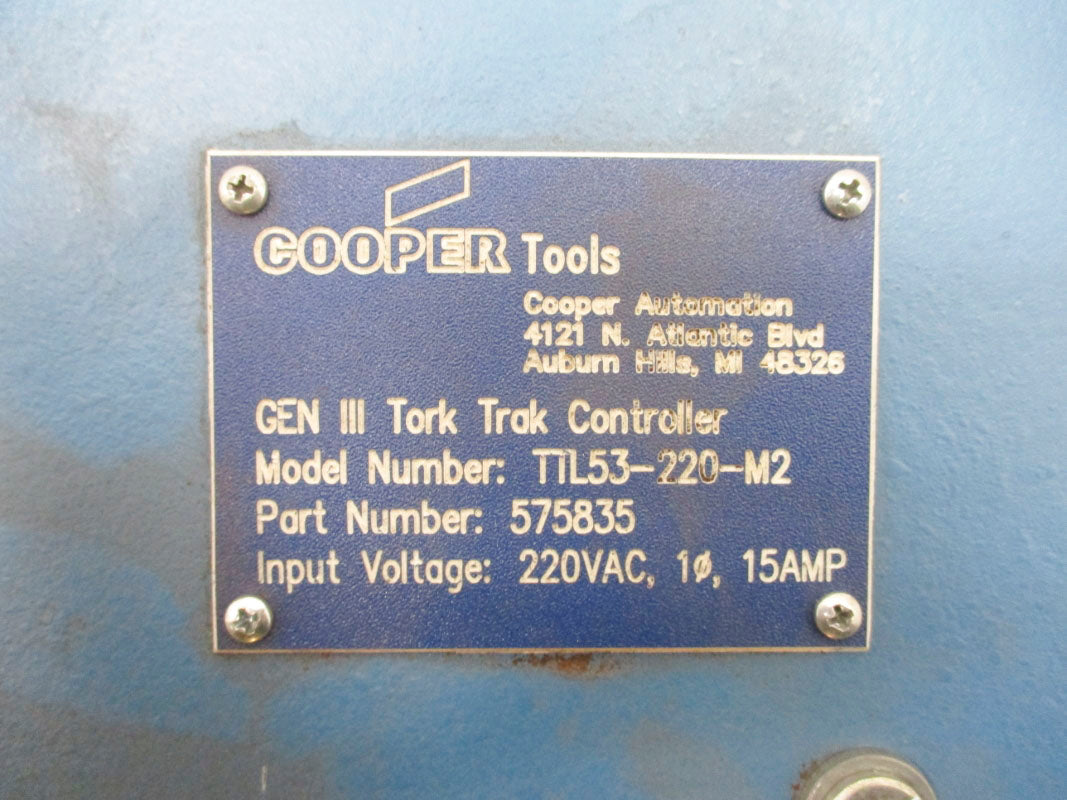 COOPER TOOLS TTL53-220-M2 575835 220VAC 15A UNMP