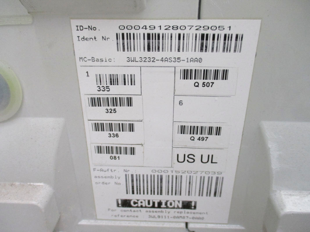 SIEMENS 3WL3232-4AS35-1AA0 3200A 508V NSNP