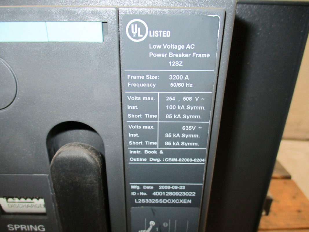 SIEMENS 3WL3232-4AS35-1AA0 3200A 508V NSNP