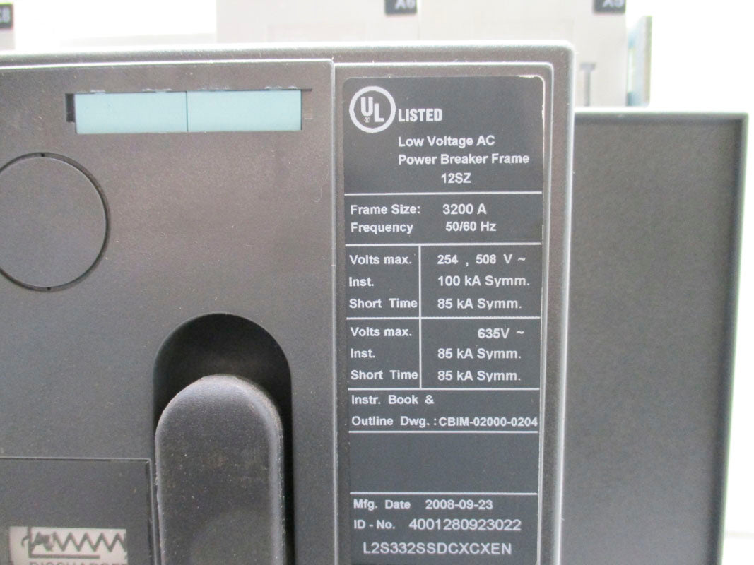 SIEMENS 3WL3232-4AS35-1AA0 3200A 508V NSNP