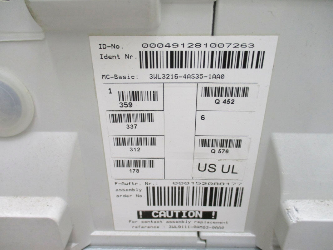 SIEMENS 3WL3216-4AS35-1AA0 1600A 508V NSNP