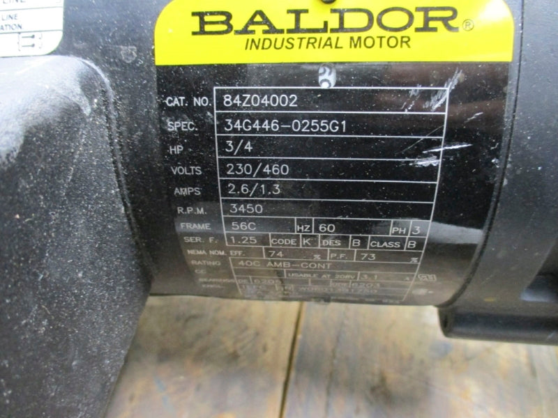 BALDOR 84Z04002 230/460V 2.6/1.3A NSNP