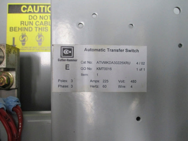 CUTLER HAMMER ATVMKDA30225XRU 225A 480V NSNP