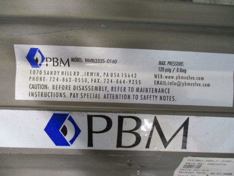 PBM PAVBL253S-0160 120PSIG NSNP