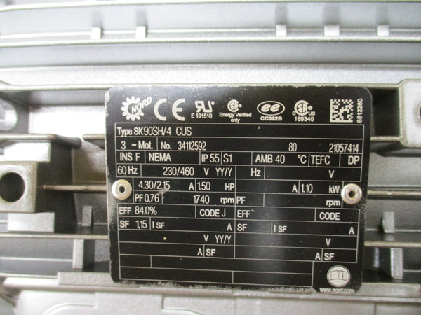 NORD DRIVE SYSTEMS SK92172-90SH/4CUS 230/460V 4.30/2.15A NSMP