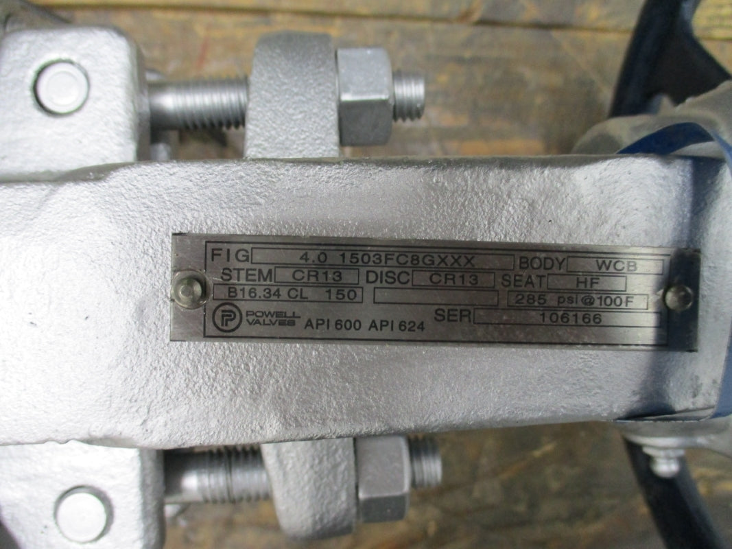 POWELL VALVES 4" 4.01503FC8GXXX 285PSI NSNP