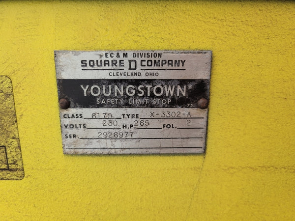SQUARE D YOUNGSTOWN 6170 X-3302-A 230V UNMP