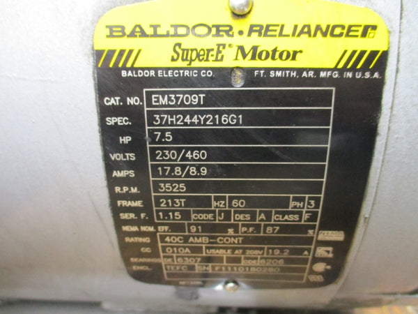 BALDOR EM3709T 230/460V 17.8/8.9A UNMP