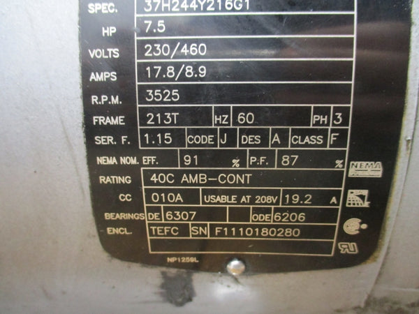 BALDOR EM3709T 230/460V 17.8/8.9A UNMP