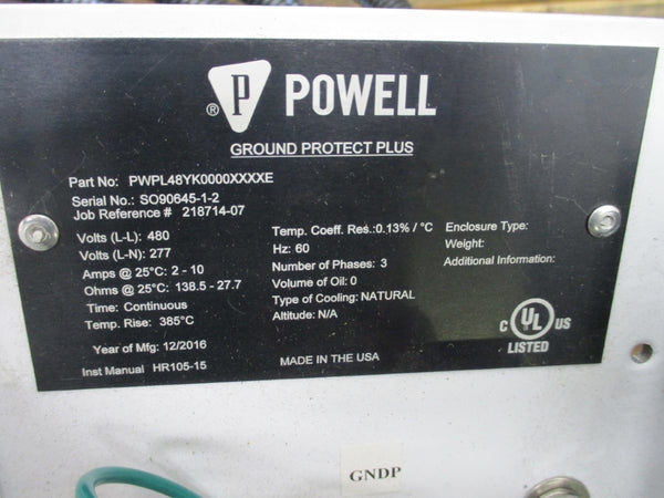 POWELL PWPL48YK0000XXXXE 480V NSNP