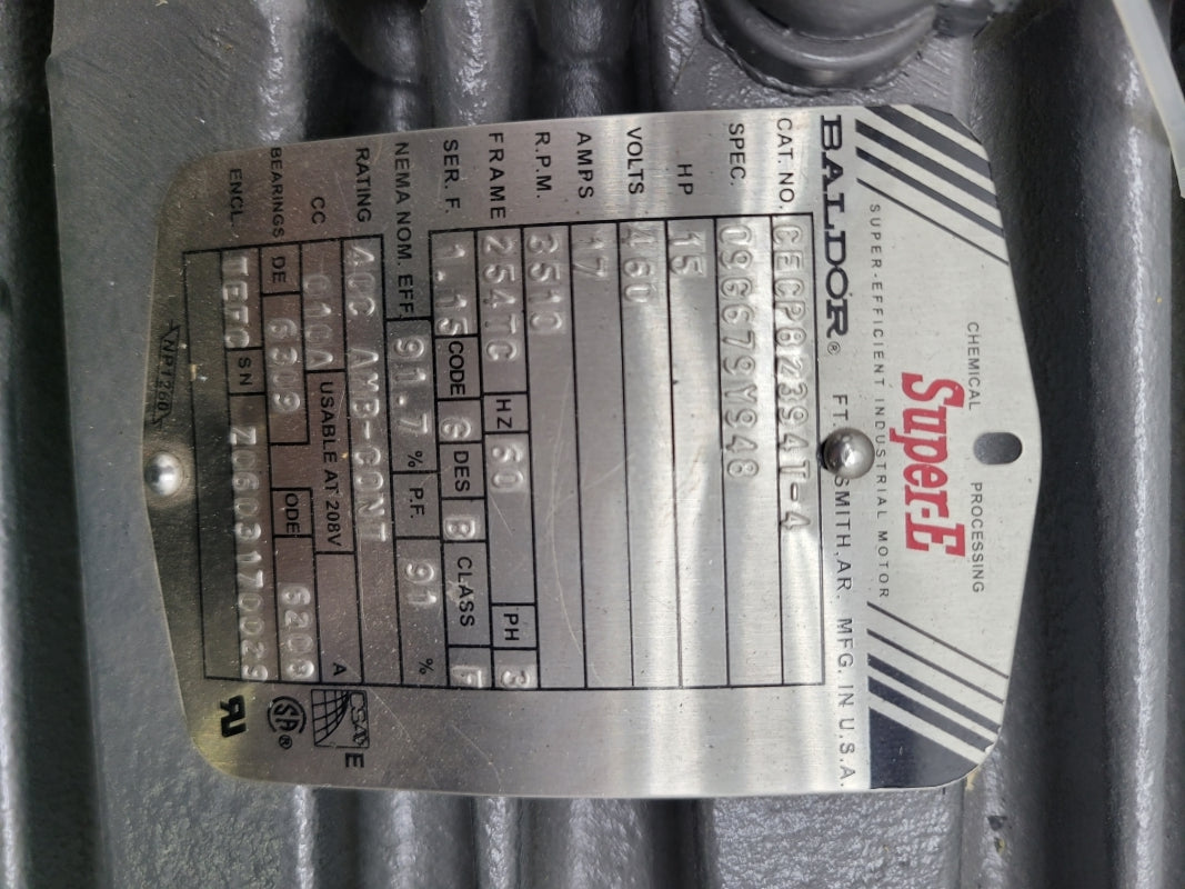 BALDOR CECP82394T-4 460V 17A NSNP