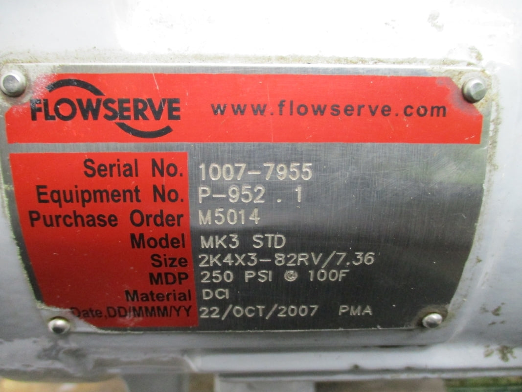 FLOWSERVE MK3STD 2K4X3-82RV/7.36 250PSI NSMP