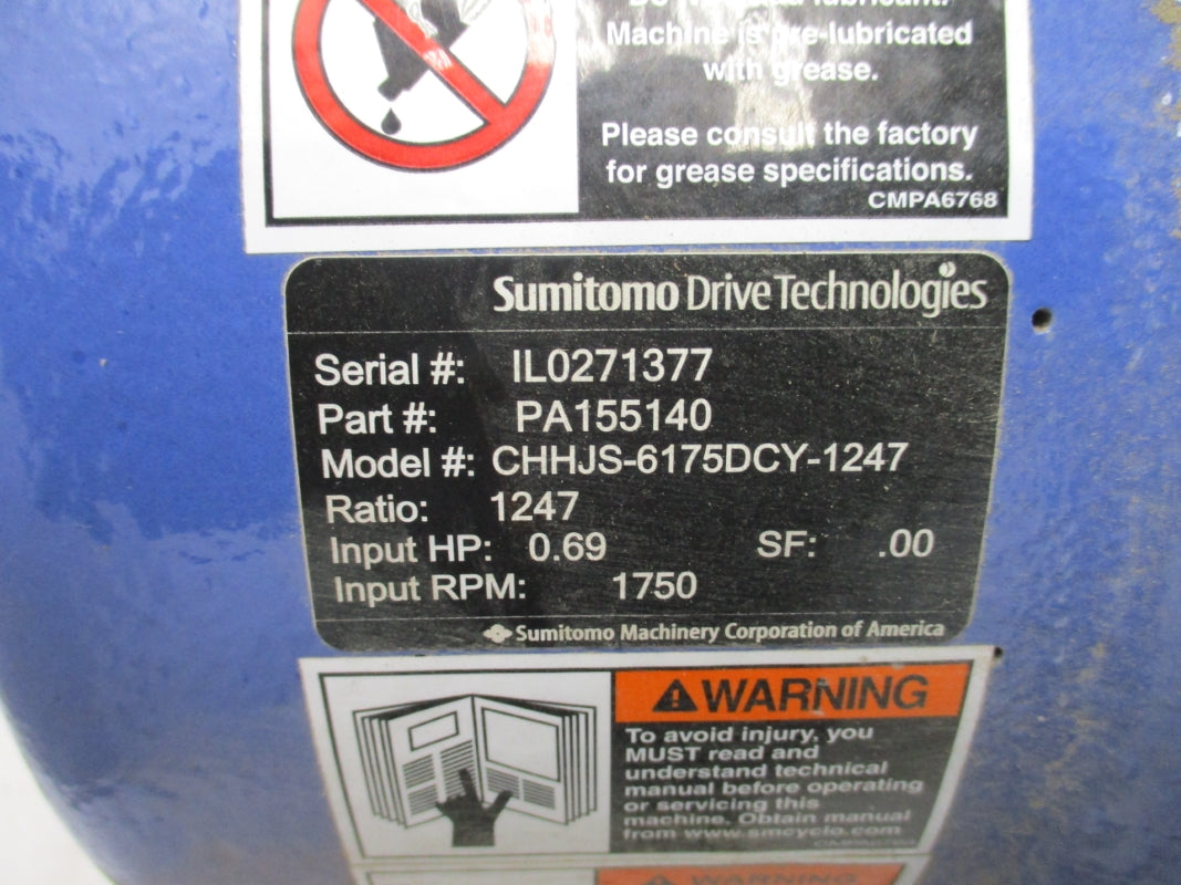 SUMITOMO DRIVE TECHNOLOGIES PA155140 CHHJS-6175DCY-1247 NSNP