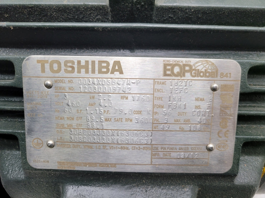 TOSHIBA 0034XDSB47A-P 460V 4.0A NSNP