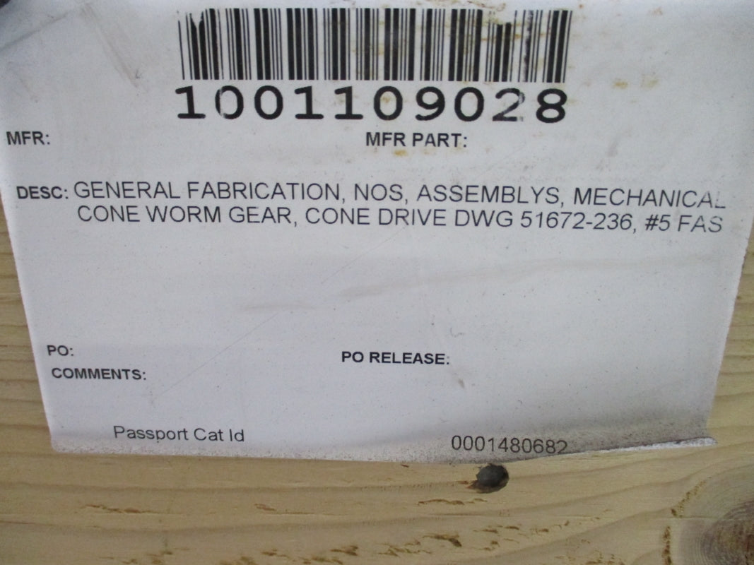 MECHANICAL CONE WORM GEAR 1001109028 NSMP