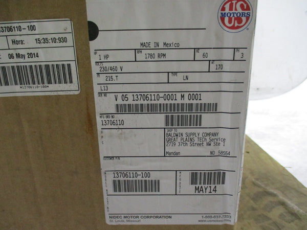 US MOTORS 6208-J/C3 230/460V 2.90/1.50A NSMP