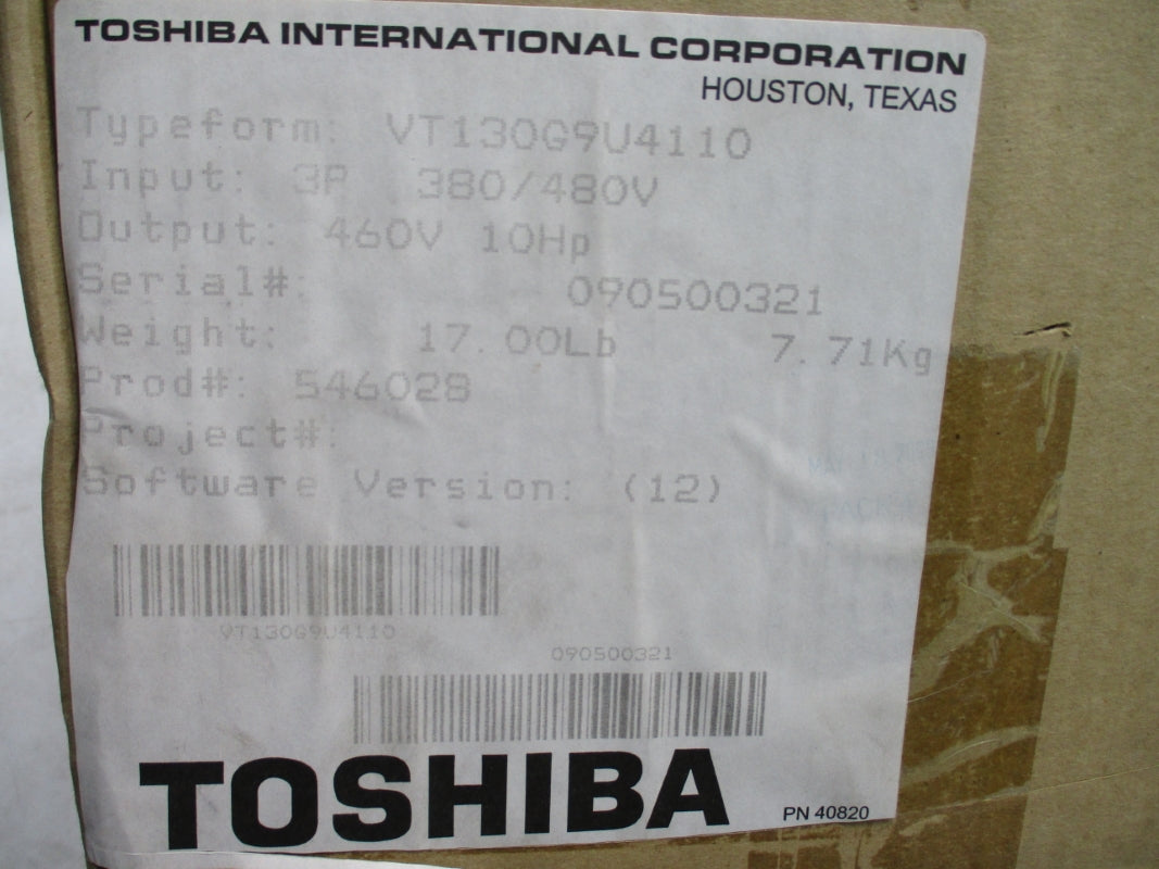TOSHIBA VT130G9U4110 380/480V NSMP