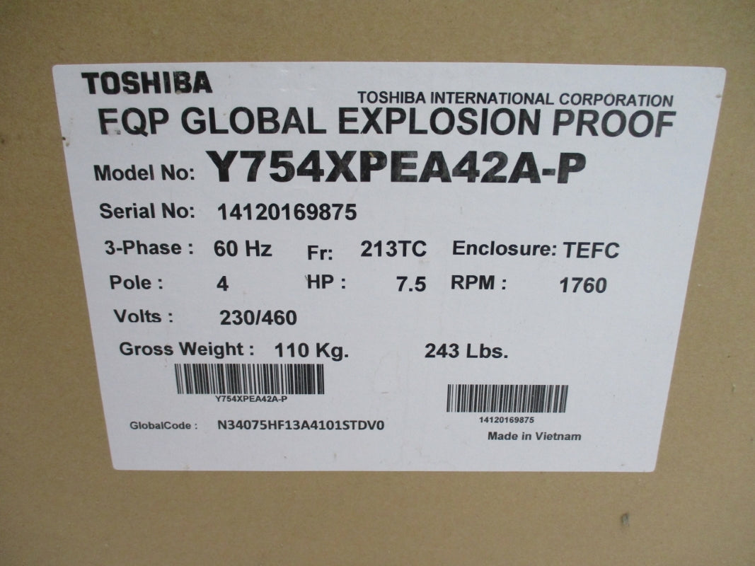 TOSHIBA Y754XPEA42A-P 230/460V NSMP