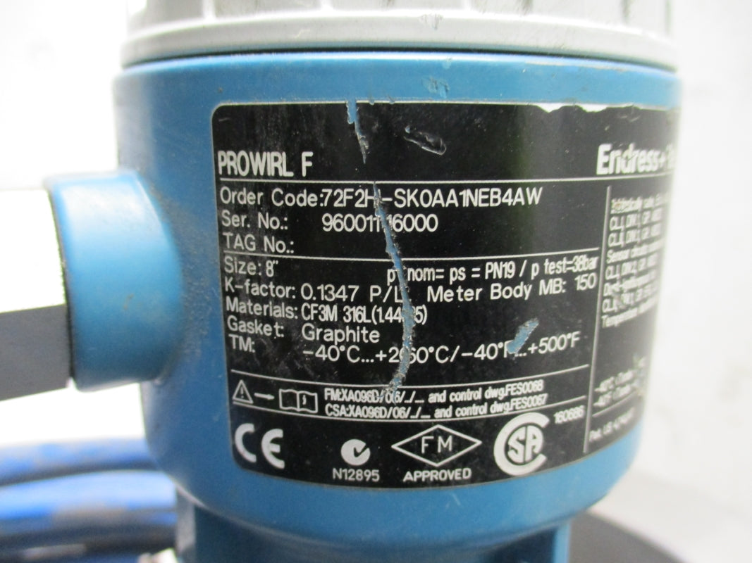 ENDRESS+HAUSER 8" 72F2H-SK0AA1NEB4AW NSNP