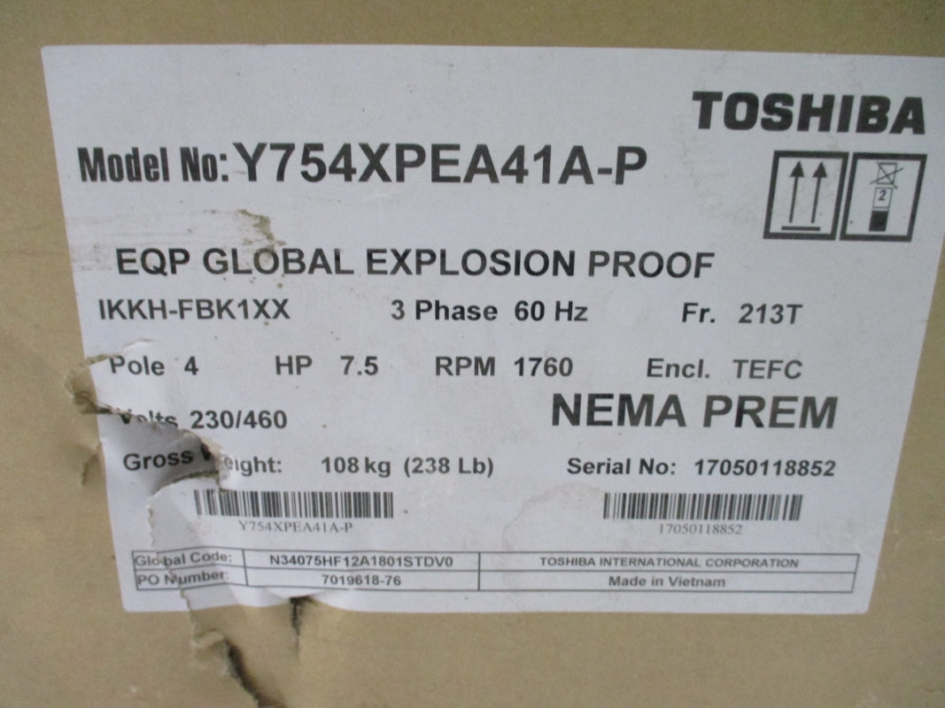 TOSHIBA Y754XPEA41A-P 230/460V NSMP