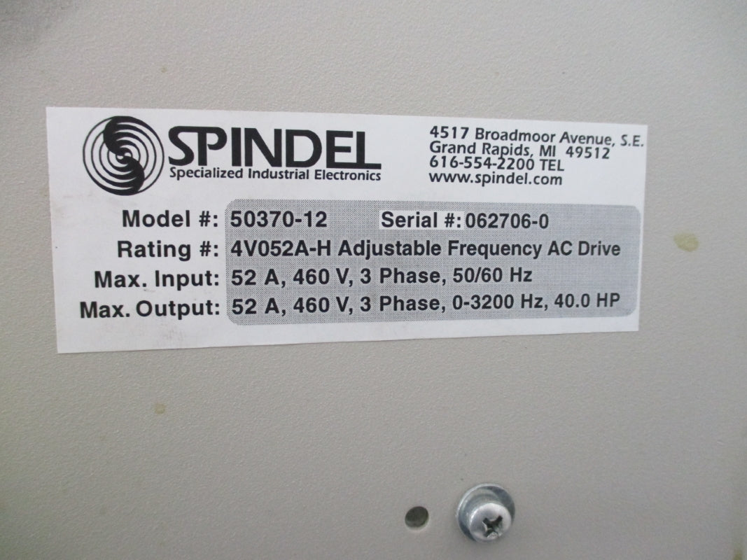 SPINDEL 50370-12 52A 460V NSNP