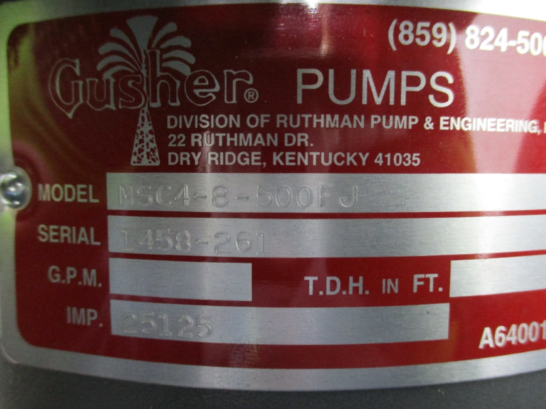 GUSHER PUMPS MSC4-8-500FJ NSNP