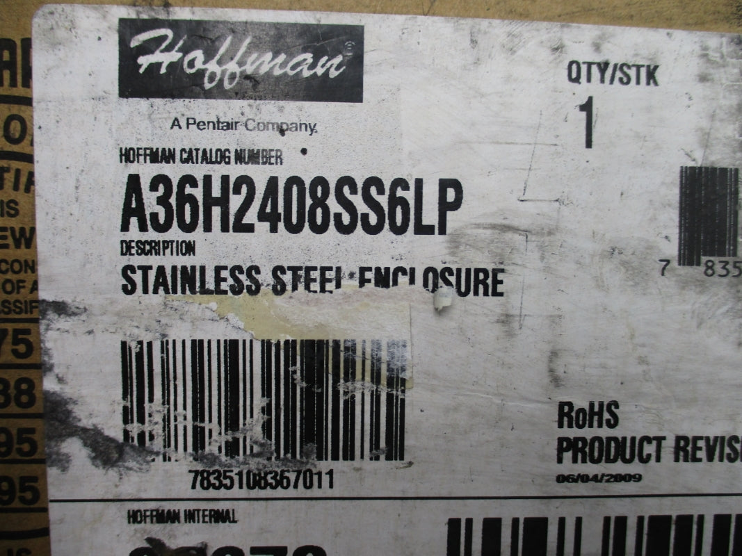 HOFFMAN A36H2408SS6LP NSFS