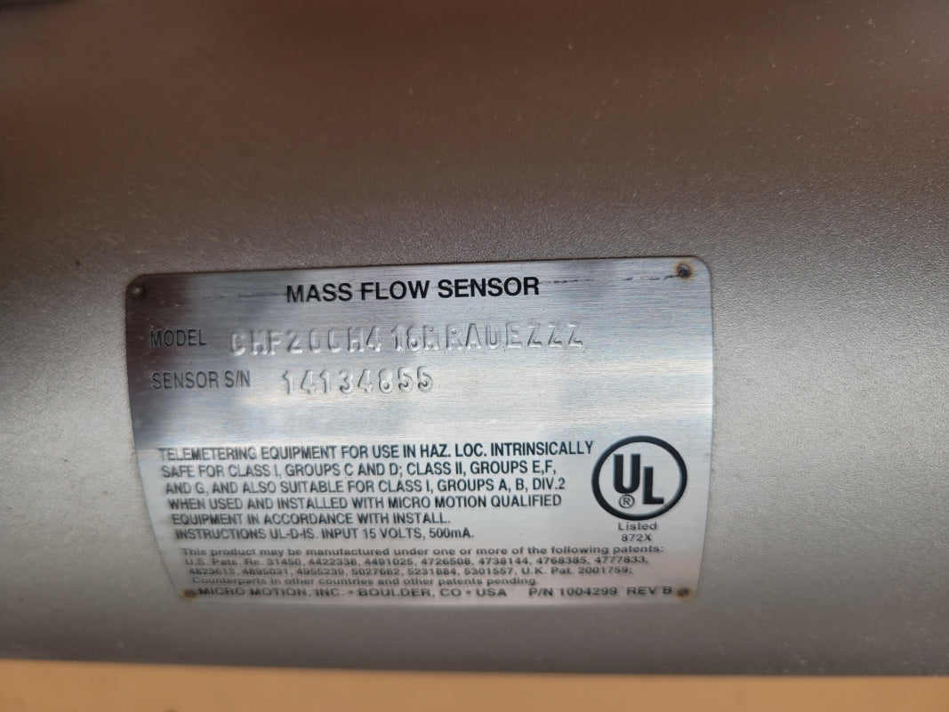 MICRO MOTION CMF200H418MRAUEZZZ 550PSIG 15V NSMP