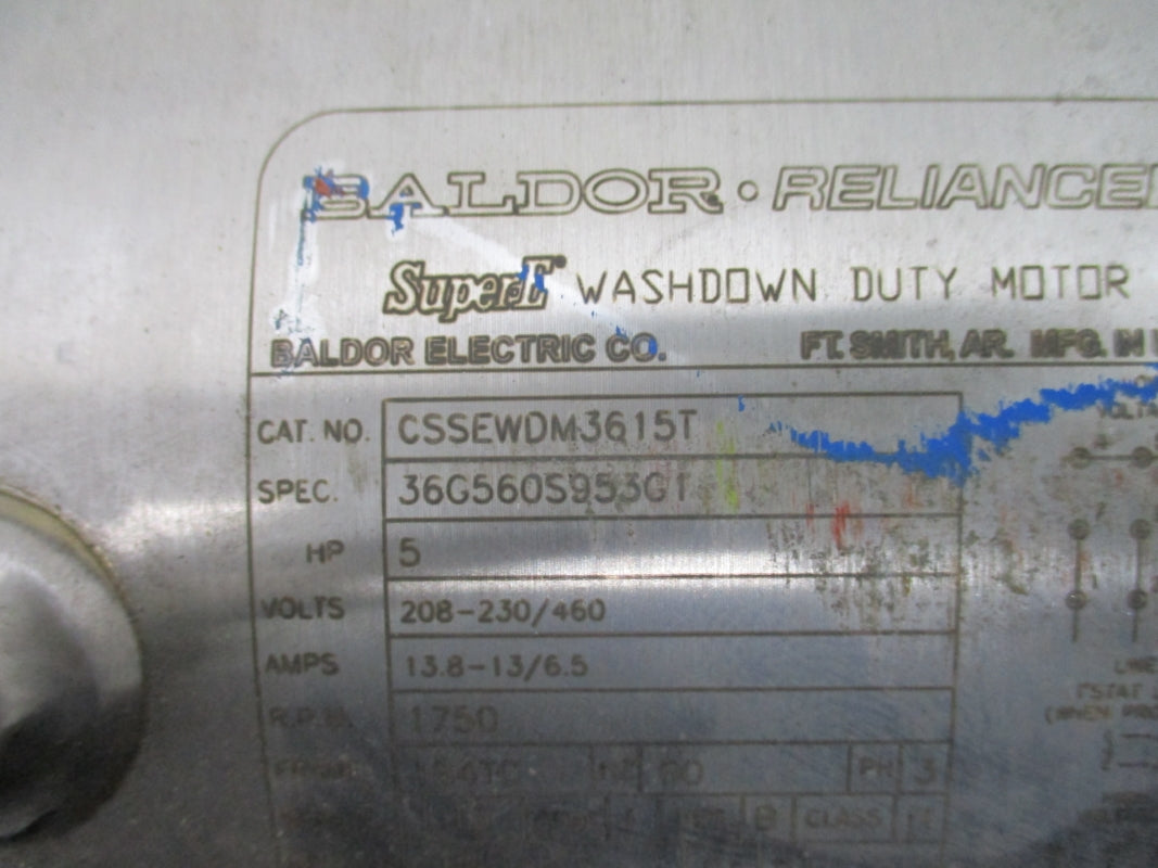 BALDOR CSSEWDM3615T 36G5605953GT 208-230/460V 13.8-13/6.5A NSNP