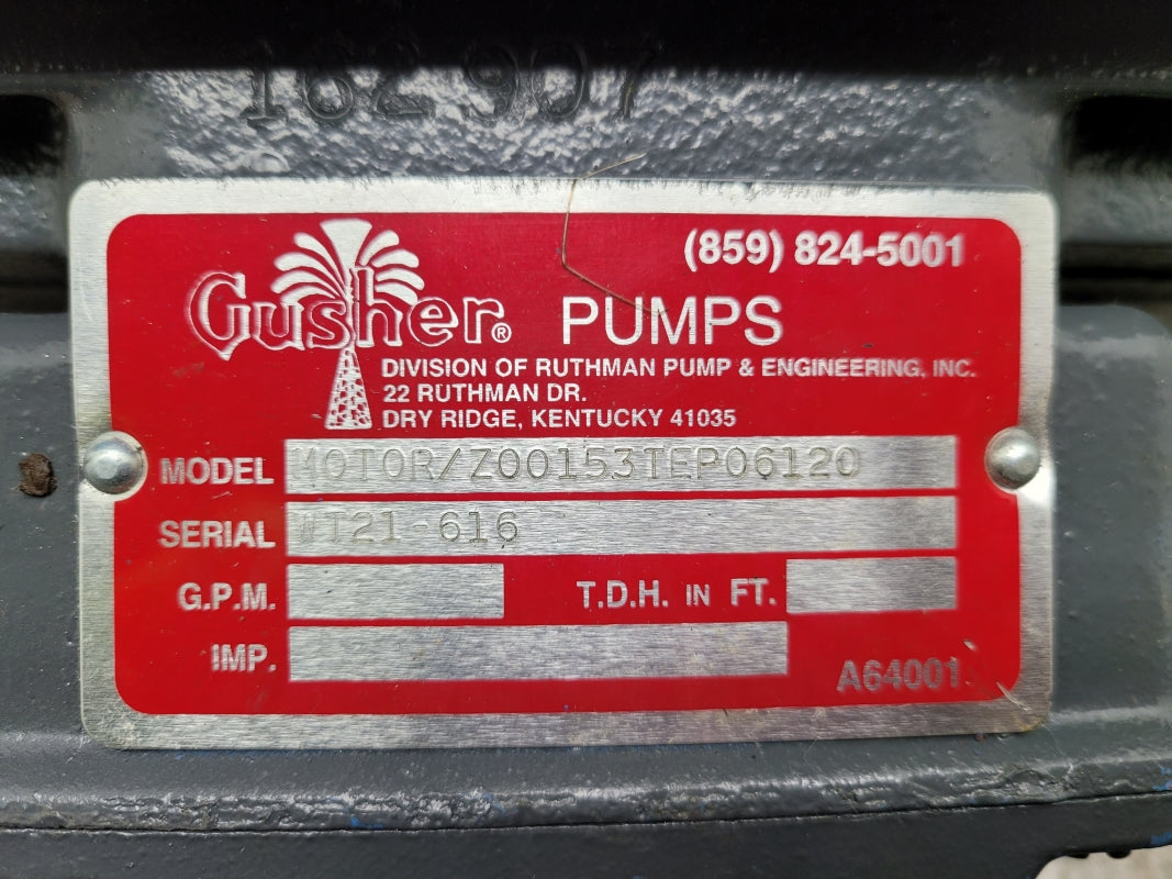 GUSHER PUMPS MOTOR/Z00153TEP06120 W/ WEG Z001536TEP316SS 208-230/460V 34.5-21.6A NSNP