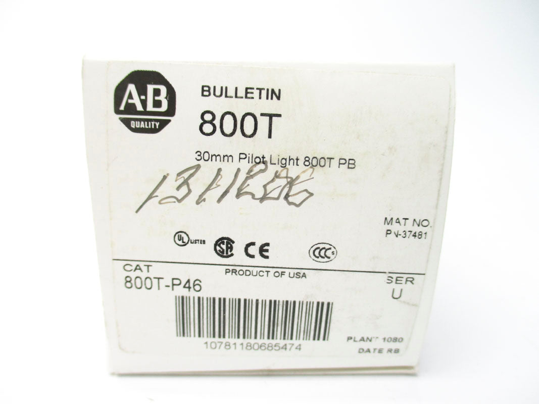 ALLEN BRADLEY 800T-P46 SER. U 480V (WH) NSMP