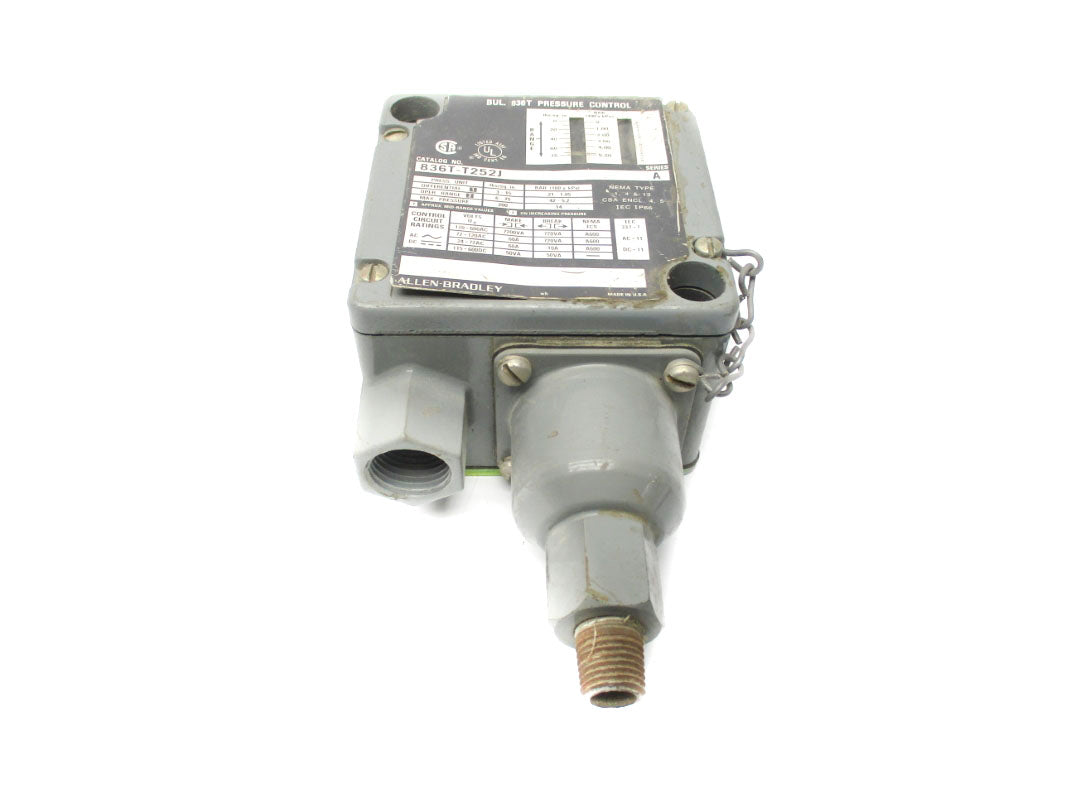 ALLEN BRADLEY 836T-T252J SER. A 120-600VAC 60A 6-75PSI UNMP