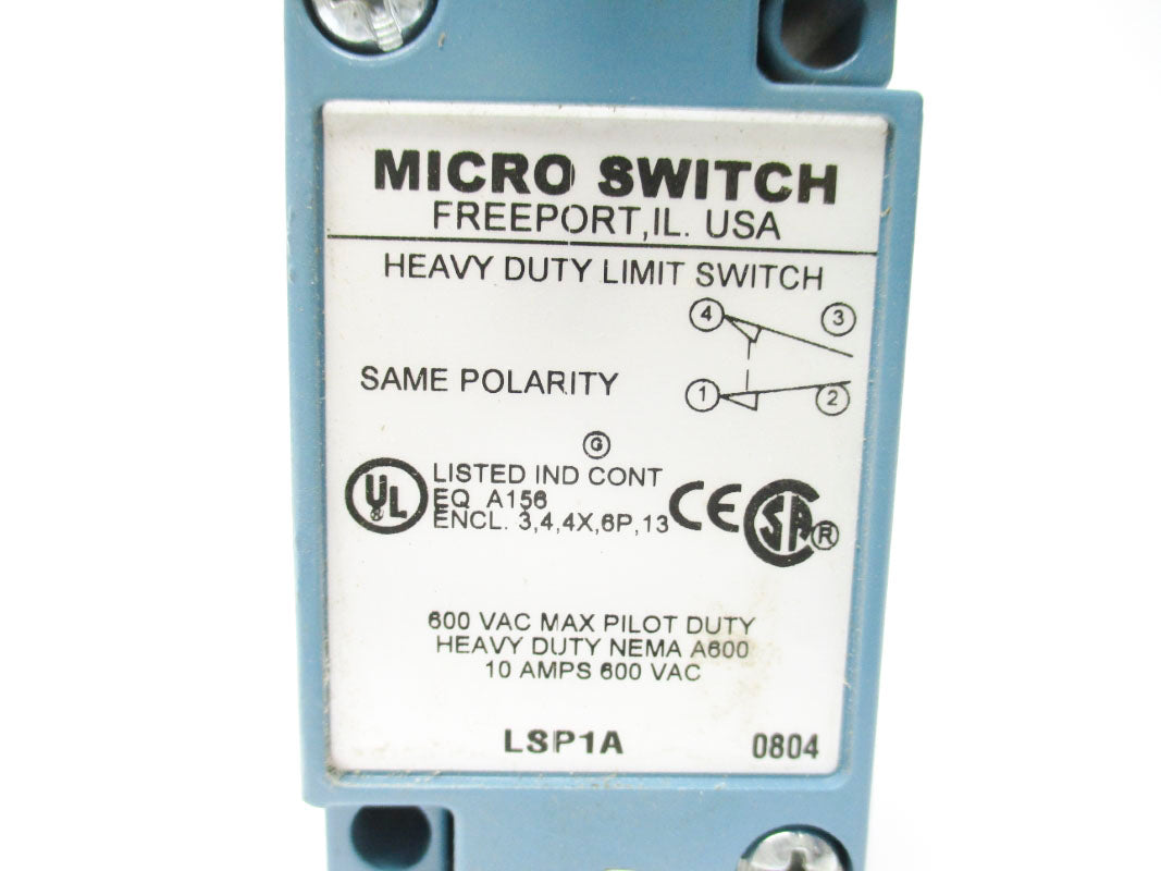 MICRO SWITCH LSP1A 600VAC 10A NSNP