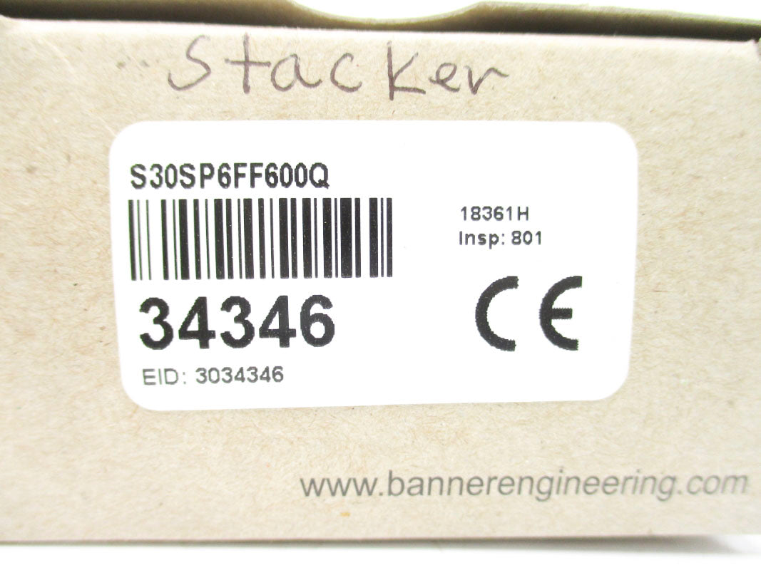 BANNER ENGINEERING S30SP6FF600Q 34346 10-30VDC NSMP