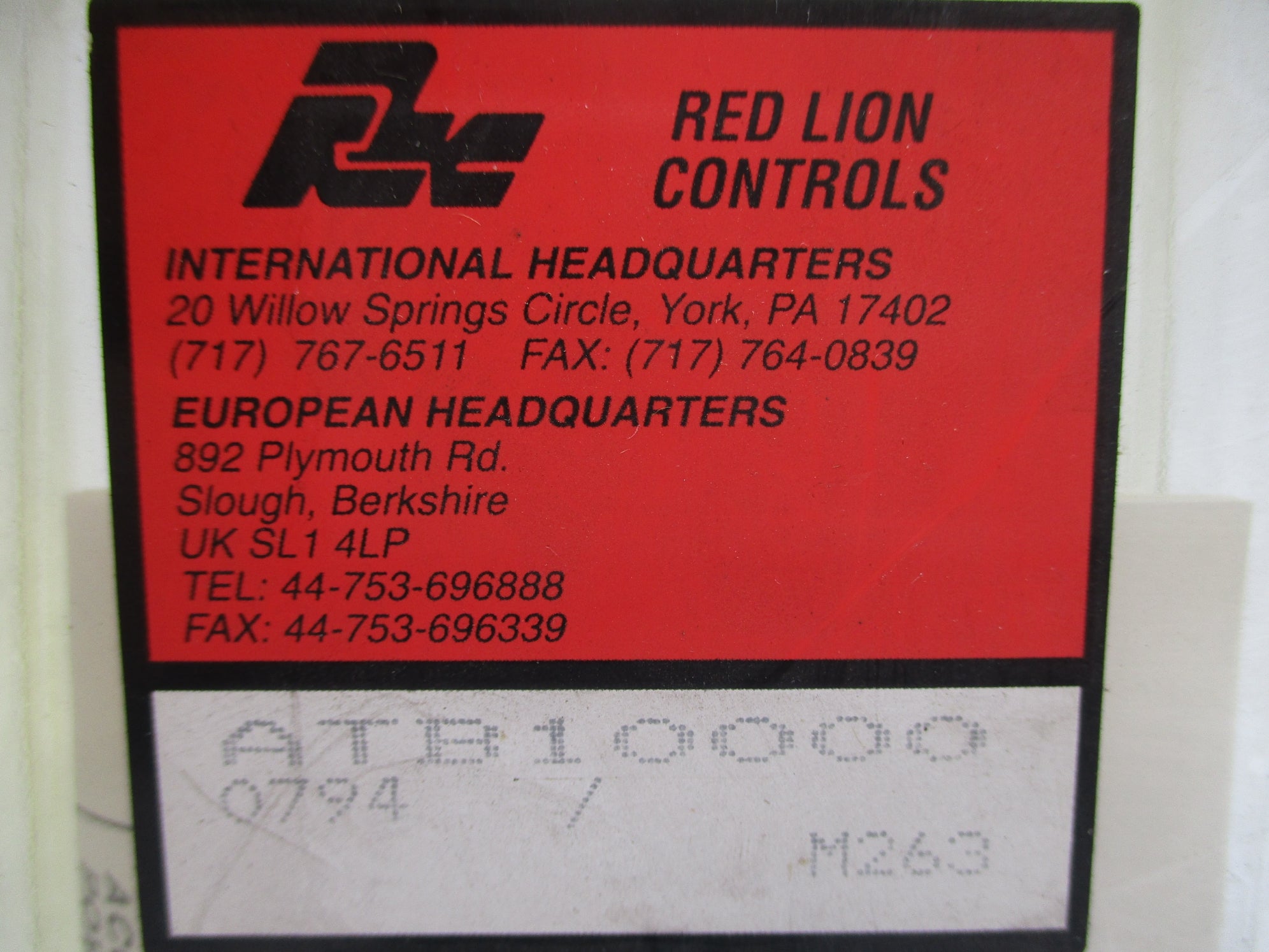 RED LION CONTROLS ATB10000 NSMP