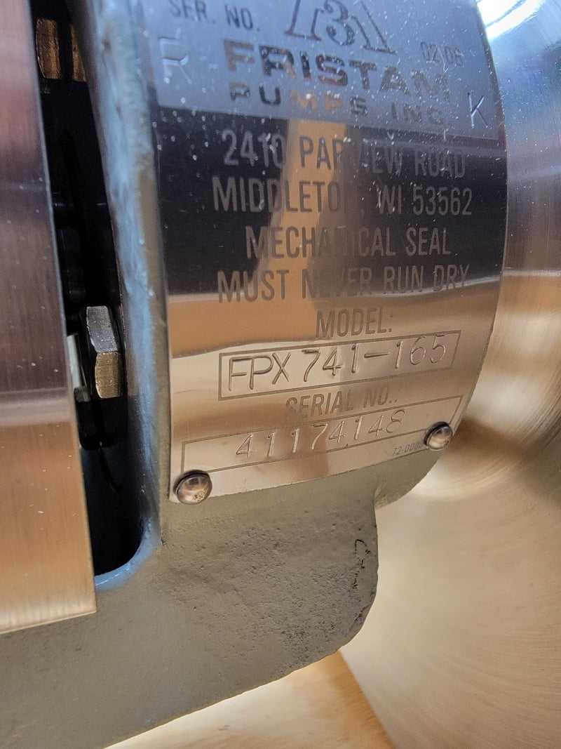 FRISTAM PUMPS FPX741-165 W/ BALDOR CWDM3554T 208-230/460V 4.6-4.2/2.1A NSMP
