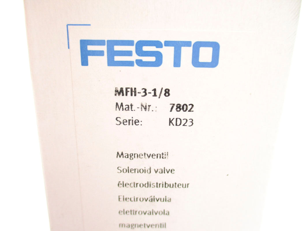 FESTO MFH-3-1/8 7802 SER. KD23 120PSI NSMP