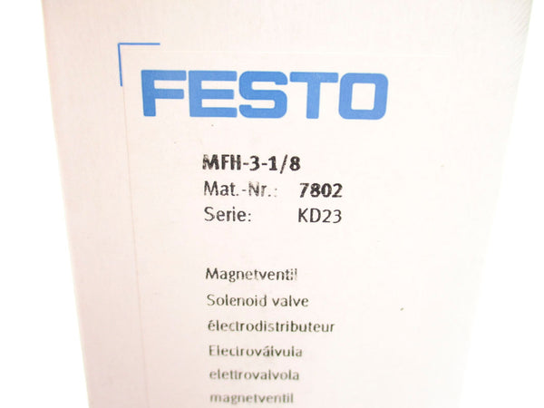 FESTO MFH-3-1/8 7802 SER. KD23 120PSI NSMP