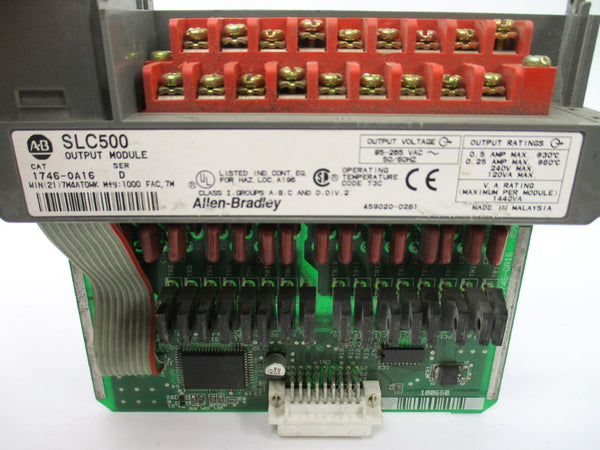 ALLEN BRADLEY 1746-OA16 SER. D 85-265VAC (NO DOOR) UNMP