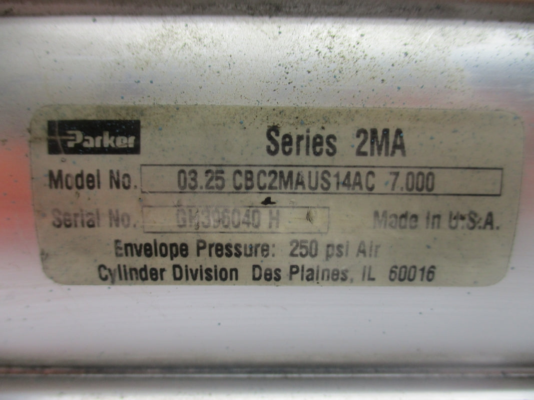 PARKER 03.25CBC2MAUS14AC7.000 SER. 2MA 250PSI UNMP