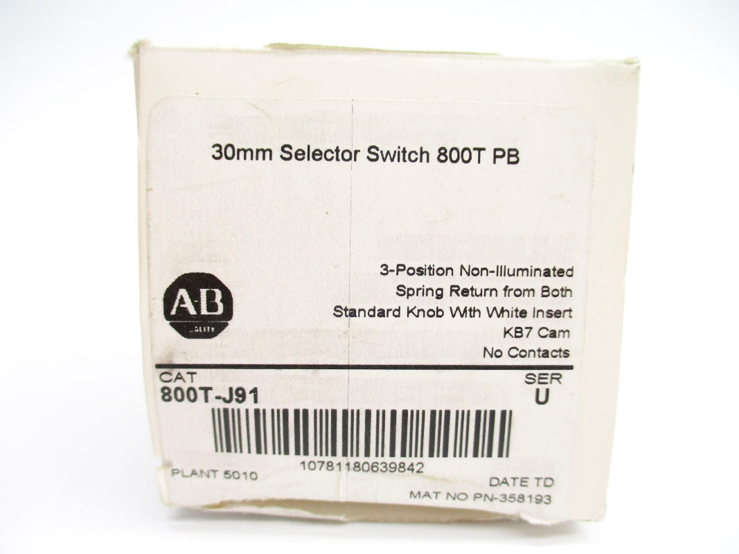 ALLEN BRADLEY 800T-J91 SER. U (WH) NSMP