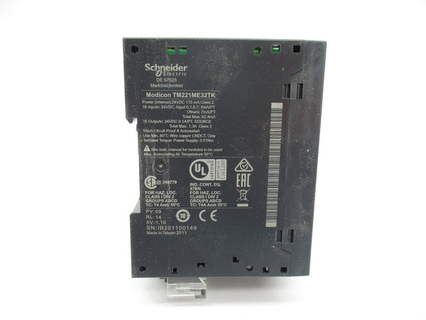 SCHNEIDER ELECTRIC TM221ME32TK 24VDC 1.3A NSMP