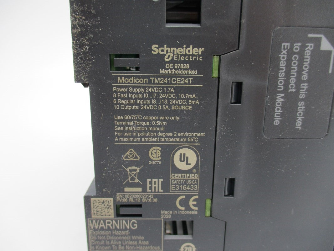 SCHNEIDER ELECTRIC TM241CE24T 24VDC 1.7A NSNP