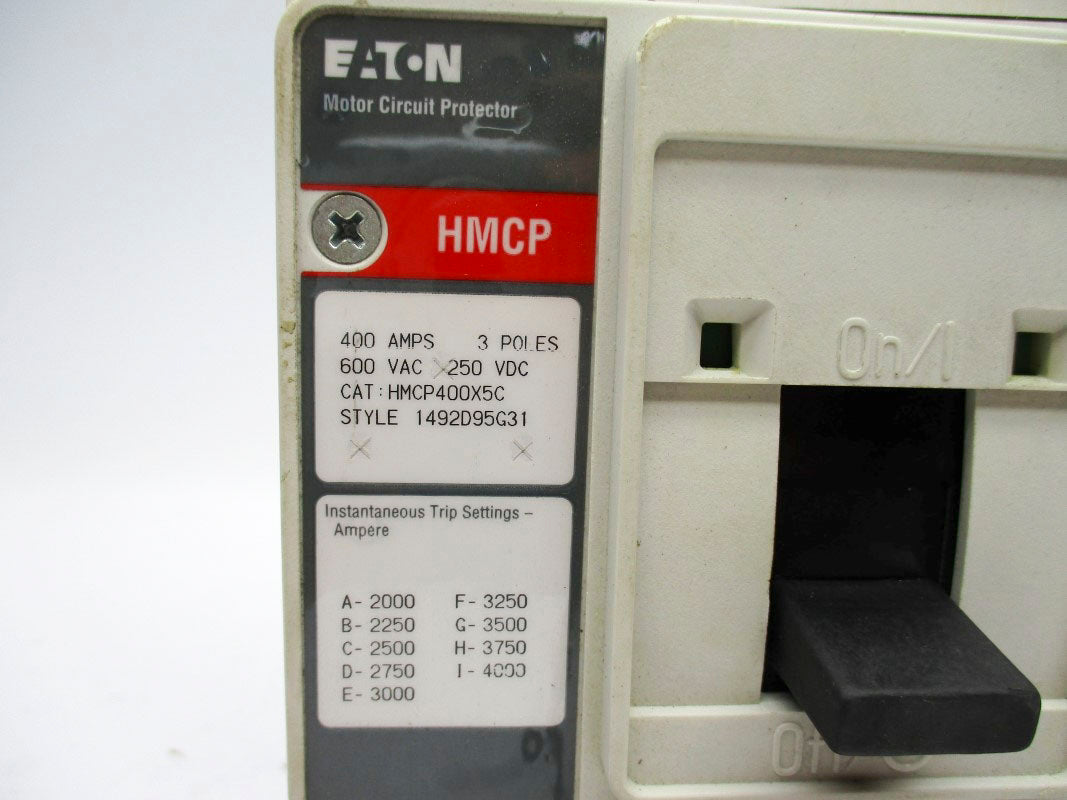 EATON HMCP400X5C 1492D95G31 600VAC 400A NSNP