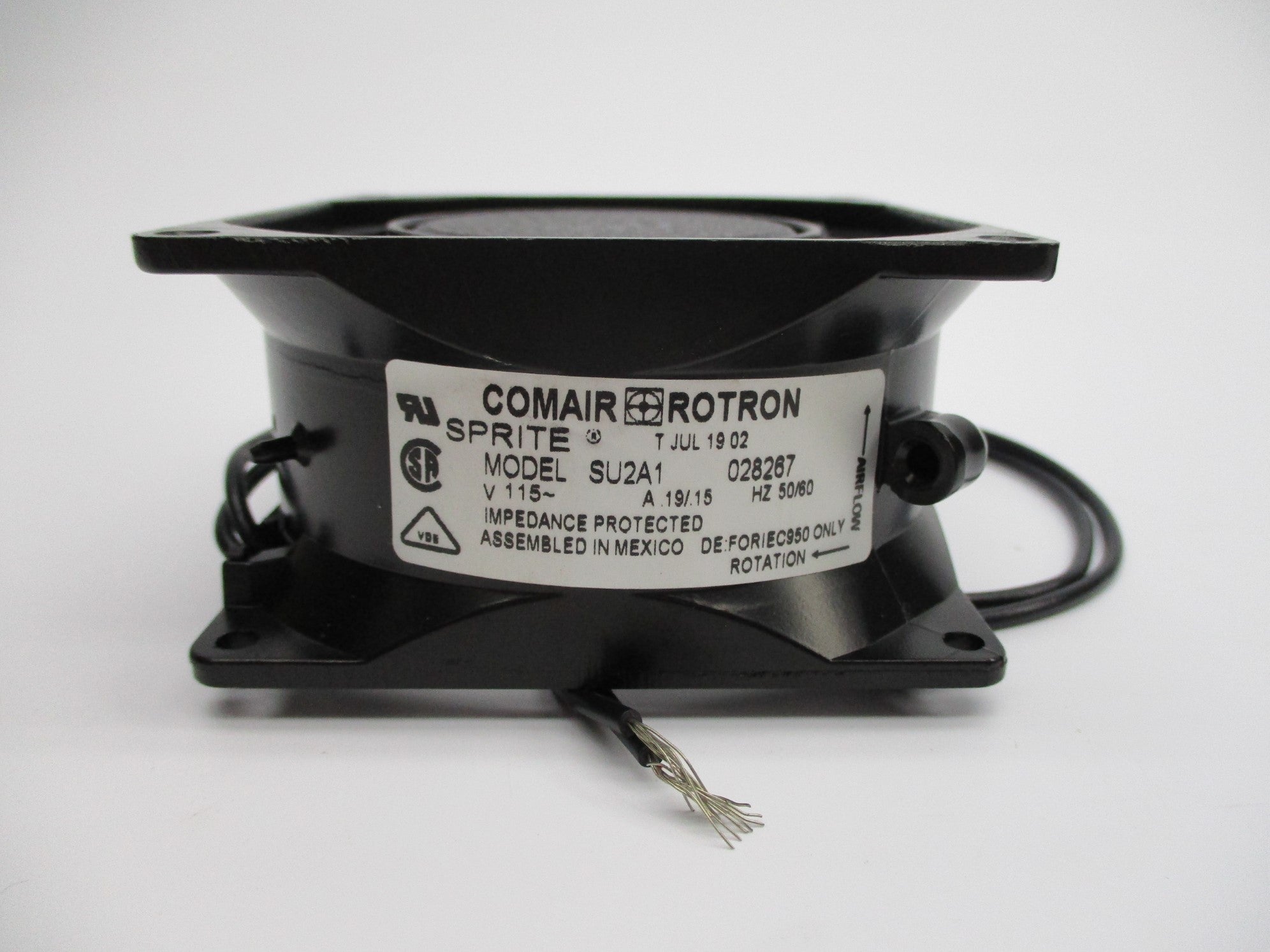 COMAIR ROTRON 028267 SU2A1 115V .19/.15A NSMP